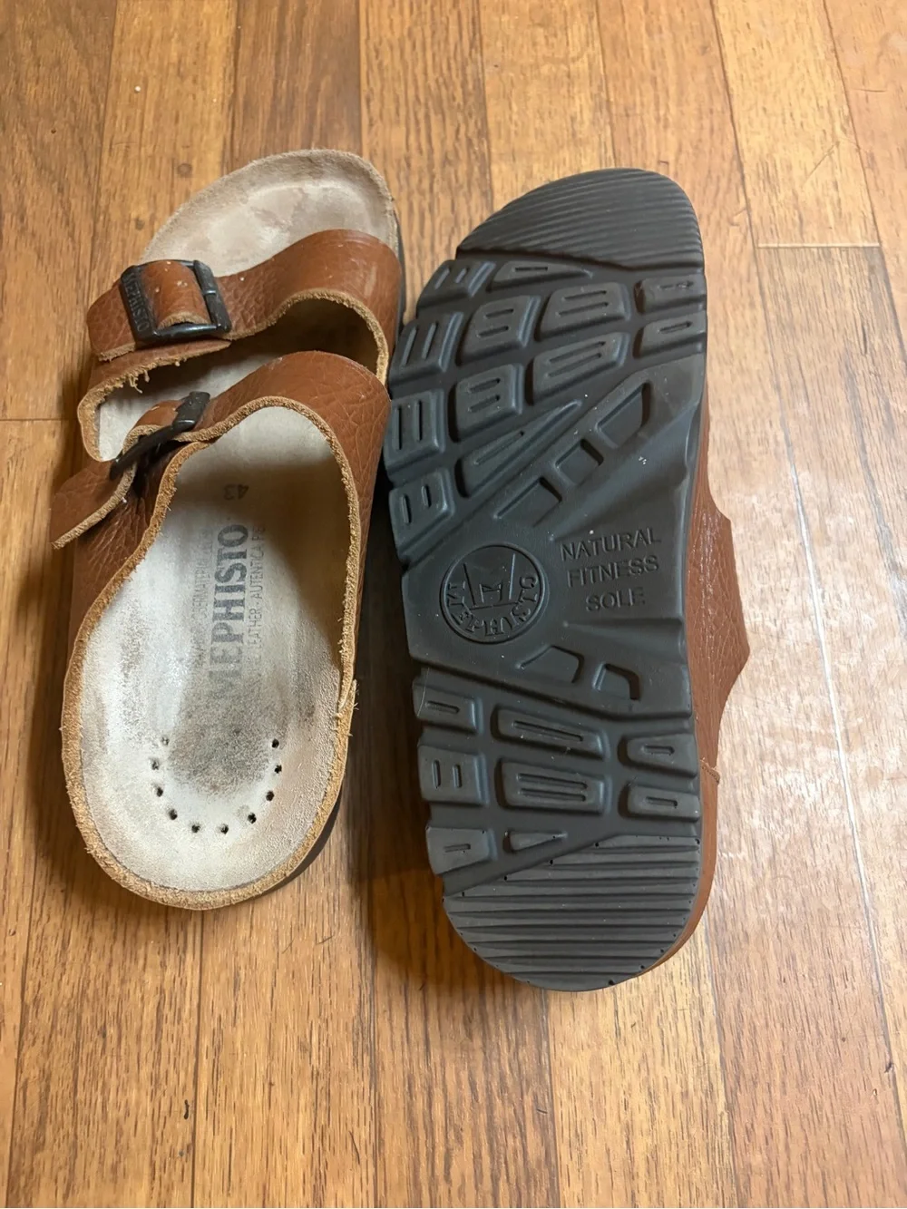 Mephisto  Brown Double-Buckle Adjustable Sandals